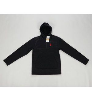 Spyder Ray Half Zip Hoody Jacket Mens Small Black
